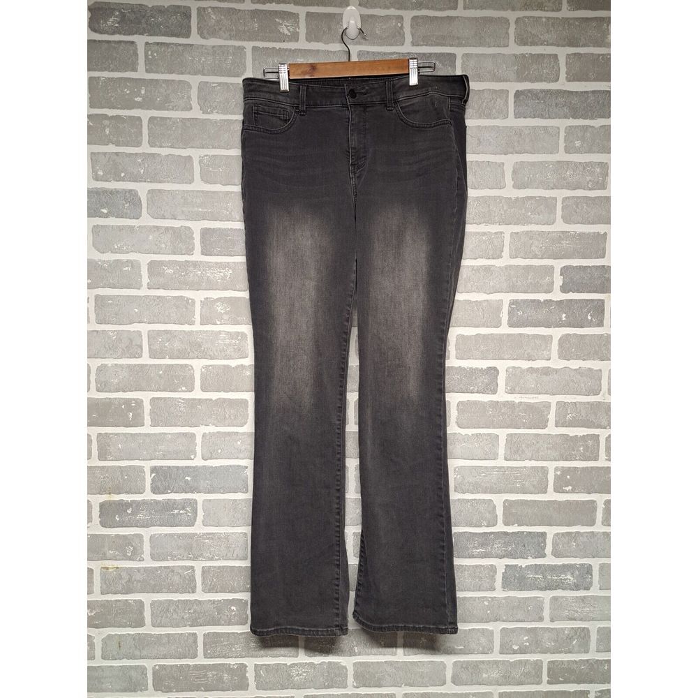 NYDJ Marilyn Straight Gray‎ Jeans Lift Tuck Technology Womens Size 12 Denim